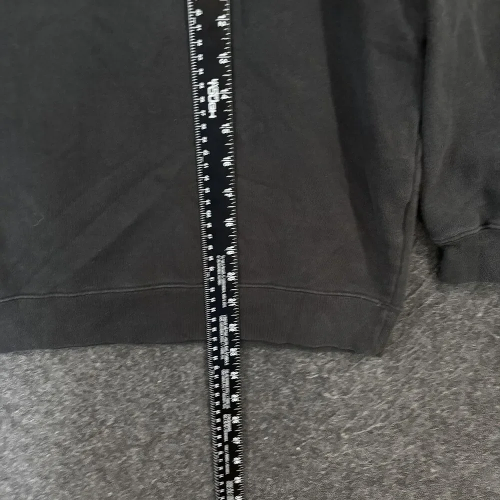 Nike Sweatshirt Women's Medium Black Small Swoosh Fleece Crewneck Pullover